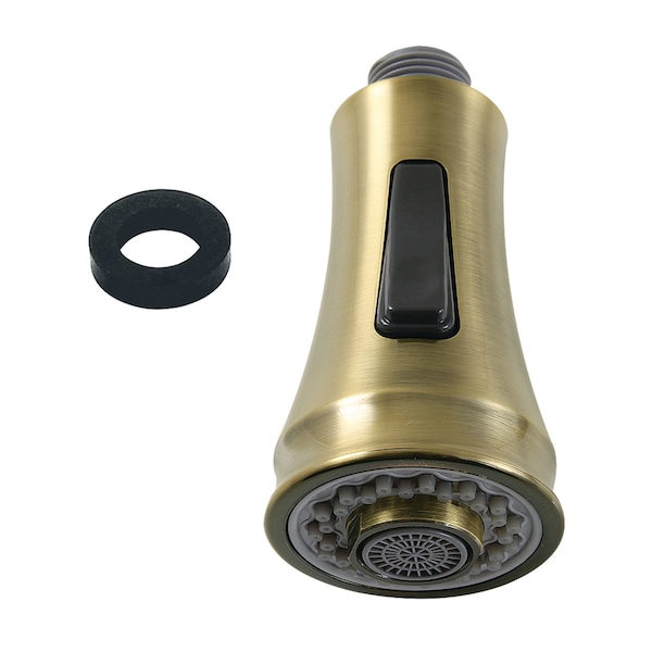 2Function PullDown Kitchen Faucet Sprayer Head, Antique Brass